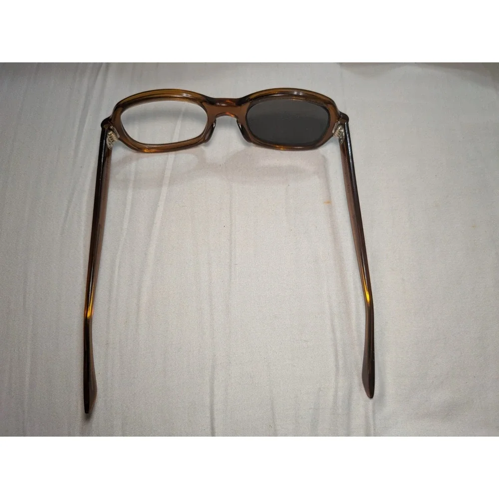 Vintage ROMCO 4 1/2- 5 1/2 Sunglasses Brown Square Frames‎ size 48[]18 140